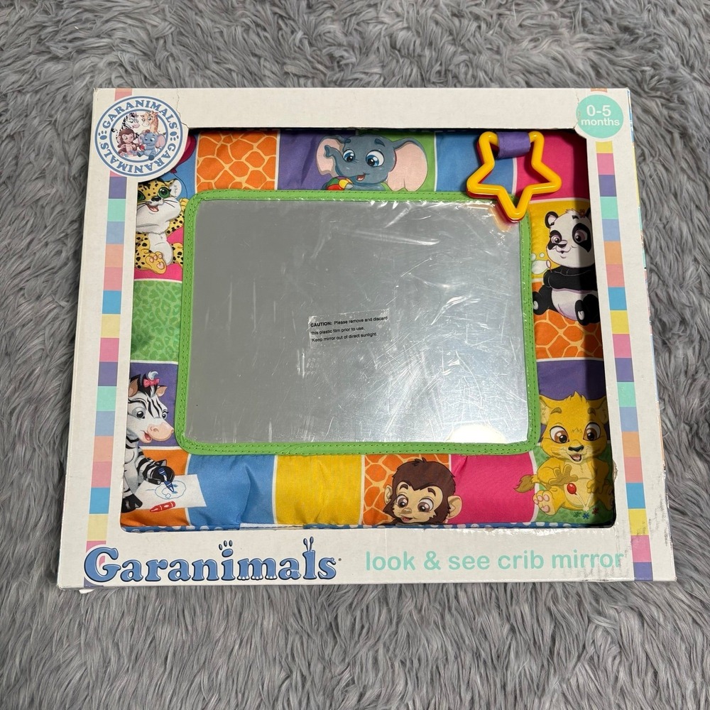Vintage Garanimals Look‎ And See Crib Mirror Baby Infant Colorful NEW